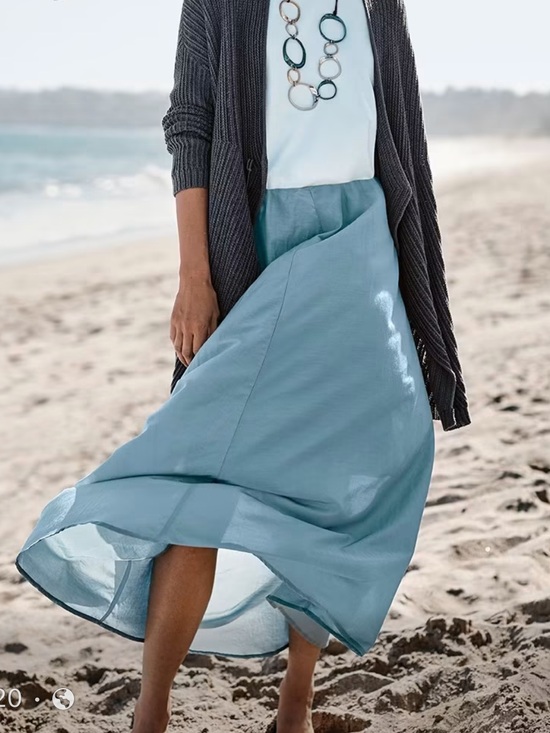 J. Jill Dresses & Skirts - J. Jill Silk Blend Teal Lightweight Maxi Skirt, Size M, New without Tag